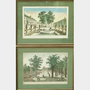 Two Framed Hand-colored French Scene Engravings