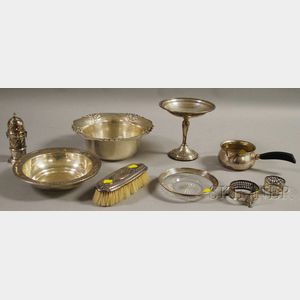 Small Group of Mostly Sterling Silver and Silver-mounted Tableware