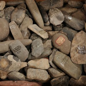 Over One Hundred Prehistoric Pounders, Axes, Celts, and Other Tools