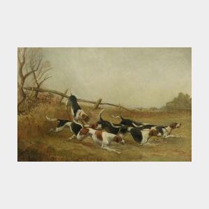 British School, 19th Century On the Scent/ A Pack of Fox Hounds
