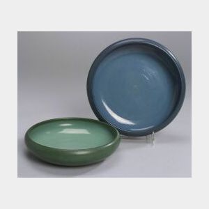Two Marblehead Pottery Low Bowls