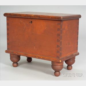Miniature Pennsylvania Red-painted Chest