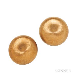 18kt Gold Dome Earclips, Buccellati