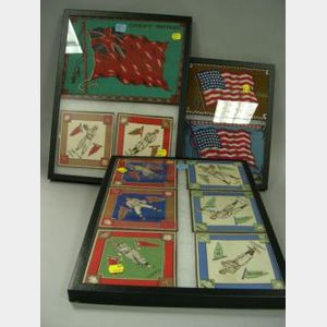 Collection of Eleven Baseball and Flag Tobacco Felts