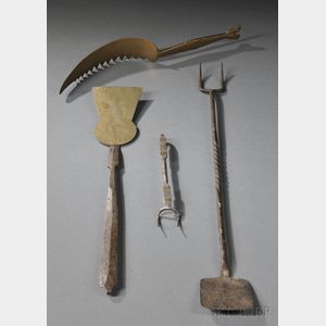 Four Assorted Metal Wrought Tools