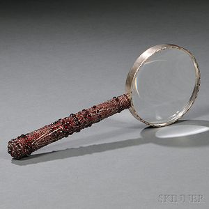 Bohemian Garnet-mounted Magnifying Glass
