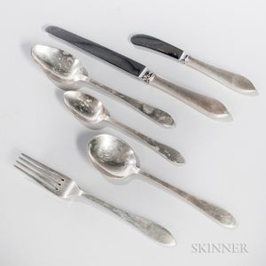 Thirty-seven Pieces of Tiffany & Co. "Faneuil" Pattern Sterling Silver Flatware