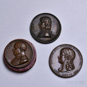 Three Bronze Napoleonic Medals