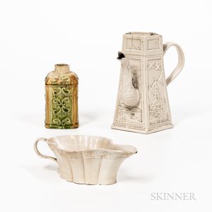 Three Early English Ceramic Table Items