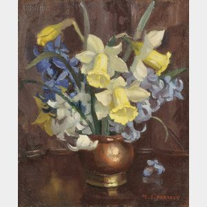 Marguerite Stuber Pearson (American, 1898-1978) Daffodils and Hyacinth