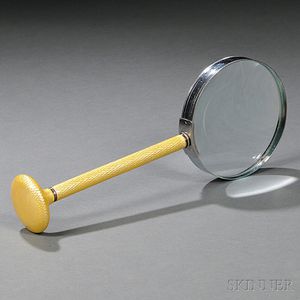 Guilloche-enameled Magnifying Glass