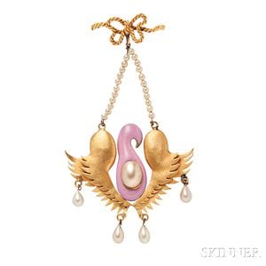 Vintage Costume Brooch, Attributed to Schiaparelli