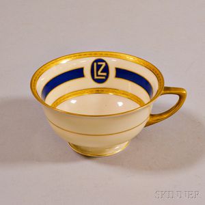 Heinrich & Co. Porcelain Cup from the Graf Zeppelin Airship
