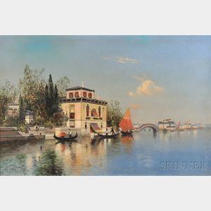 Karl Eugene Felix (Austrian, 1837-1906) Venice Scene