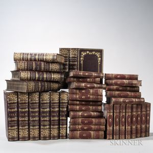 Decorative Bindings, Two Sets, Approximately Thirty-six Volumes