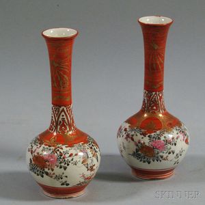 Pair of Japanese Kutani Vases