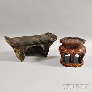 Pottery Stand and Model of an Altar Console Table