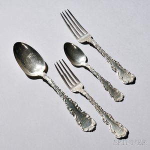 Gorham/Whiting Louis XV Sterling Silver Flatware Service (Lot