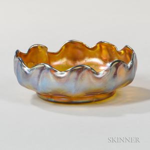 Tiffany Gold Favrile Decorated Bowl