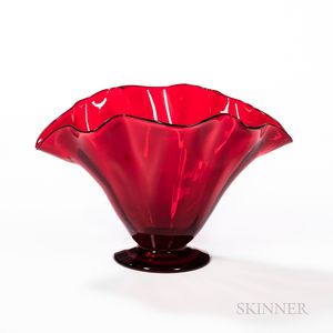 Steuben Selenium Ruby Glass Grotesque Vase