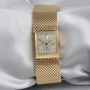 14kt Gold and Diamond Wristwatch, Chaton