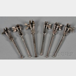 Six Steel Pin Vices