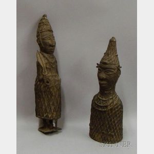 Two Benn-style Bronze Figures