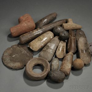 Eighteen Prehistoric Stone Artifacts