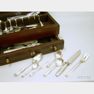 Approximately Forty-eight Piece Towle Sterling Silver Old Colonial Pattern Flatware Set