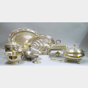 Lot of Silver Plated and Sterling Silver Tableware Items
