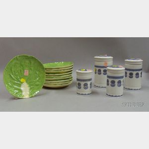 Set of Ten Dorie Thayer Cabbage Leaf Plates