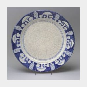 Dedham Pottery Mushroom Plate