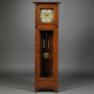 Oak Arts & Crafts Tall Clock
