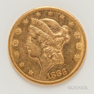 1883-CC $20 Liberty Head Double Eagle Gold Coin