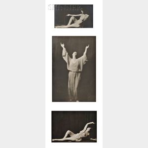 Arnold Genthe (American, 1869-1942) Three Studies of Isadora Duncan
