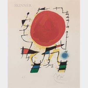 Joan Miró (Spanish, 1893-1983) Untitled (Le soleil rouge