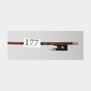 French Nickel Mounted Child&#39;s Violin Bow