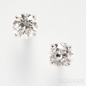 14kt White Gold and Diamond Earstuds