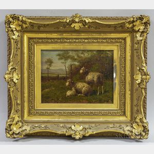 George Rieke (New York, 1848-1930) Portrait of Sheep