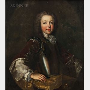 Continental School, 17th Century Portrait of a Young Nobleman in Armor