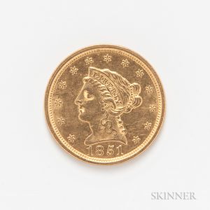 1851 $2.50 Liberty Head Gold Coin. 