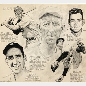 John Cullen Murphy (American, 1919-2004) Baseball Greats