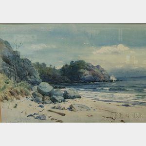Melbourne Havelock Hardwick (American, 1857-1916) Coastal Scene.
