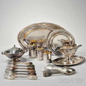 Twenty-two Pieces of Christofle Silver-plate Tableware