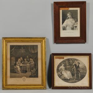Three Framed French Engravings