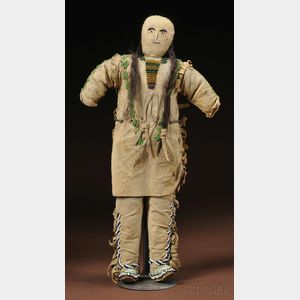 Lakota Beaded Hide Male Doll