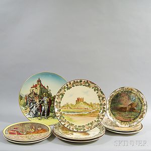 Nine Doulton Chargers