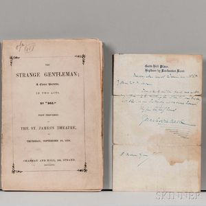 Dickens, Charles (1812-1870) Autograph Letter Signed, 19 December 1865, and The Strange Gentleman.