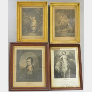 Five Framed Figural Engravings. 