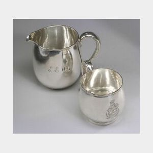 Arthur Stone Sterling Silver Pitcher and Mug